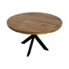 Ronde Eettafel Melbourne - Naturel/zwart - Mangohout/ijzer - ø80x76 Cm