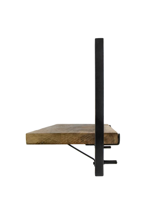 Wandplank Levels - Mangohout/ijzer - 70x32 Cm 5 Wandplank Levels - Mangohout/ijzer - 70x32 Cm - Afbeelding 3