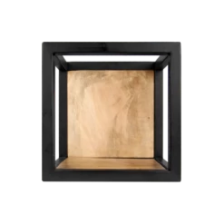 Wandbox Levels - Mangohout/ijzer - 25x25 Cm