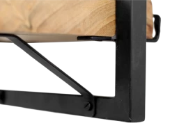 Wandplank Levels Live Edge - Acacia/ijzer - 56x32 Cm -Meubelserie Winkel de kisten koning 108710 4