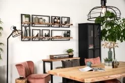 Wandplank Levels Live Edge - Acacia/ijzer - 56x32 Cm -Meubelserie Winkel de kisten koning 108710 5