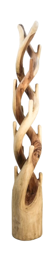 Kapstok Dubbel - Naturel - Munggur - 30x190cm