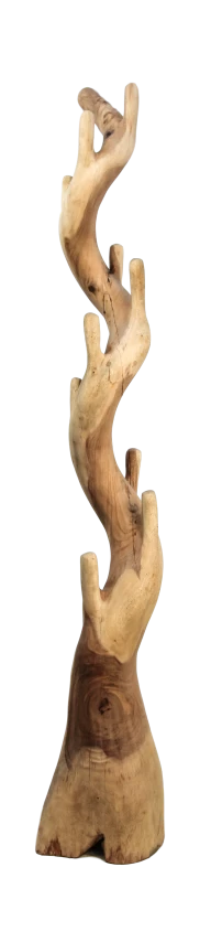 Kapstok Enkel - Naturel - Munggur - 30x190cm 4 Kapstok Enkel - Naturel - Munggur - 30x190cm - Afbeelding 2