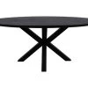 Ovale Eettafel Zurich - Zwart - Swiss Edge - Acaciahout - 220x110x76 Cm