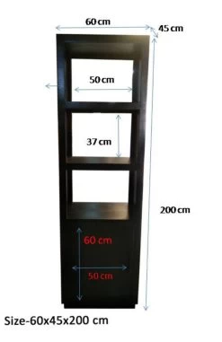 Boekenkast Jaxx Black 60cm -Meubelserie Winkel de kisten koning 108758 5