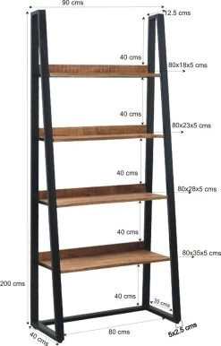 Boekenkast Strong 90 Cm -Meubelserie Winkel de kisten koning 108759 2