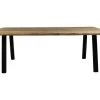 Eettafel Semi Oud Teakhout - Naturel/zwart - Teak/metaal - 200x100x76 Cm -Meubelserie Winkel de kisten koning 108796 1