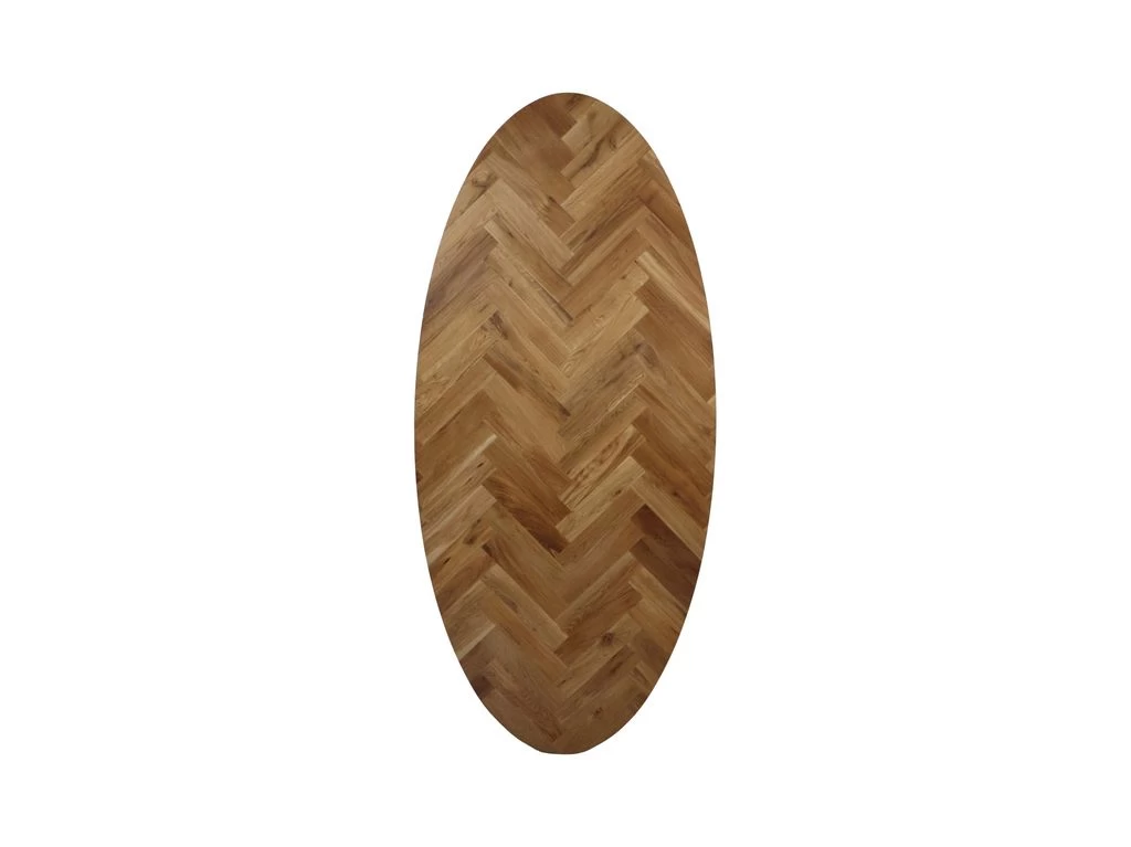 Tafeltop Fishbone Ovaal - Naturel - Eiken - 240x110x4 Cm 3 Tafeltop Fishbone Ovaal - Naturel - Eiken - 240x110x4 Cm