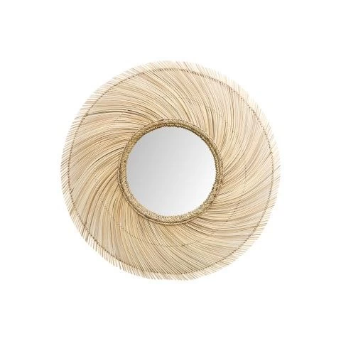 Wandspiegel - Naturel - Bamboe - ø90 Cm 3 Wandspiegel - Naturel - Bamboe - ø90 Cm