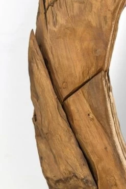 Wandspiegel - Naturel - Teak - ø70x5 Cm -Meubelserie Winkel de kisten koning 108814 3
