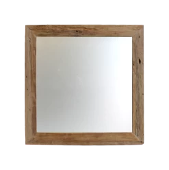 Wandspiegel Rustiek - Drijfhout Teak - 80x80 Cm