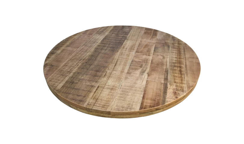 Rond Tafelblad Portland - Naturel - Mangohout - ø120x5 Cm 5 Rond Tafelblad Portland - Naturel - Mangohout - ø120x5 Cm - Afbeelding 3