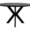 Ronde Eettafel Zurich - Zwart - Swiss Edge - Acaciahout - ø120x76 Cm