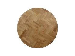 Tafeltop Fishbone Rond - Naturel - Eiken - 130x130x4 Cm