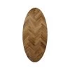 Tafeltop Fishbone Ovaal- Naturel - Eiken - 180x100x4 Cm
