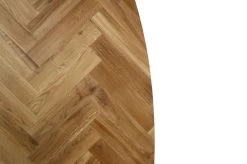 Tafeltop Fishbone Ovaal- Naturel - Eiken - 180x100x4 Cm -Meubelserie Winkel de kisten koning 108857 2