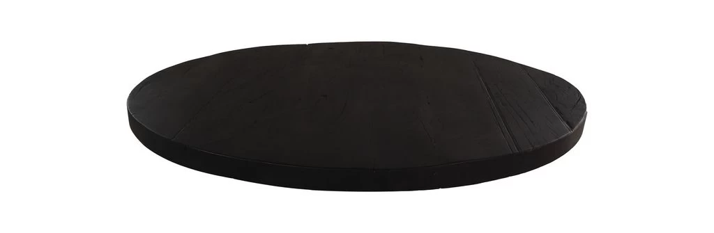 Rond Tafelblad - Zwart - Gerecycled Mangohout - ø130x5/5.5 Cm 3 Rond Tafelblad - Zwart - Gerecycled Mangohout - ø130x5/5.5 Cm