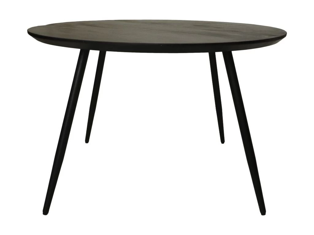 Tafel Zurich Rond Swiss Edge - Zwart - Acaciahout/etaal - ø120x76 Cm 3 Tafel Zurich Rond Swiss Edge - Zwart - Acaciahout/etaal - ø120x76 Cm
