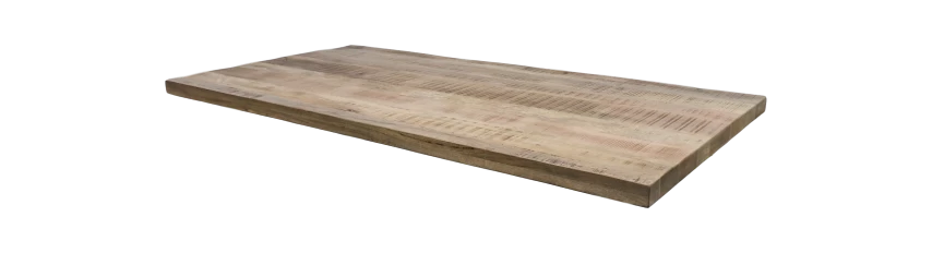 Rechthoekig Tafelblad Portland - Naturel - Mangohout - 220x100x5 Cm 4 Rechthoekig Tafelblad Portland - Naturel - Mangohout - 220x100x5 Cm - Afbeelding 2