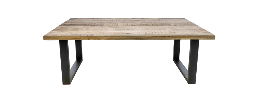 Rechthoekig Tafelblad Portland - Naturel - Mangohout - 220x100x5 Cm 6 Rechthoekig Tafelblad Portland - Naturel - Mangohout - 220x100x5 Cm - Afbeelding 4