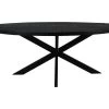 Ovale Eettafel Melbourne - Zwart - Mangohout/ijzer - 200x100x76 Cm -Meubelserie Winkel de kisten koning 108948 1