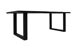 Tafel Live Edge - Zwart - Acaciahout/metaal - 240x100x77 Cm -Meubelserie Winkel de kisten koning 109022 3