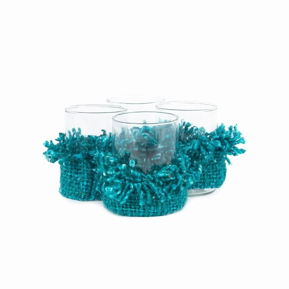 De Oh My Gee Kaarsenhouder - Aqua - M - Set Van 4 3 De Oh My Gee Kaarsenhouder - Aqua - M - Set Van 4