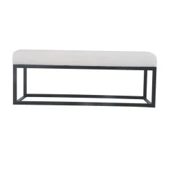 Bankje Teddystof Wit Couchy 121cm -Meubelserie Winkel de kisten koning 109186 4