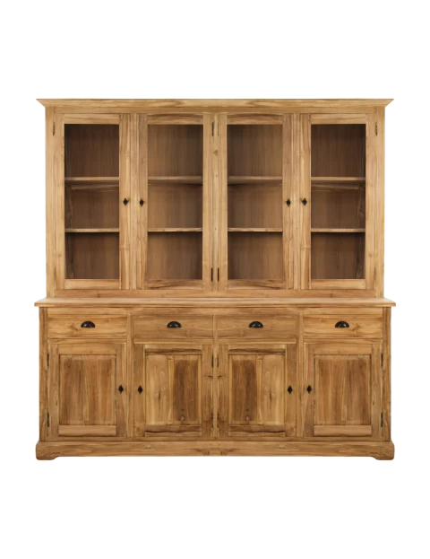 Buffetkast - Blank - Teak/glas - 200 Cm 3 Buffetkast - Blank - Teak/glas - 200 Cm