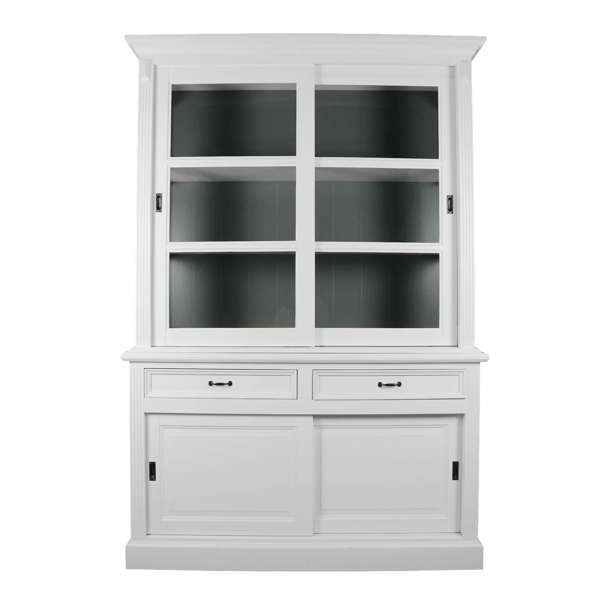 Buffetkast Provence - Wit/donkergrijs 150 Cm 4 Buffetkast Provence - Wit/donkergrijs 150 Cm - Afbeelding 2