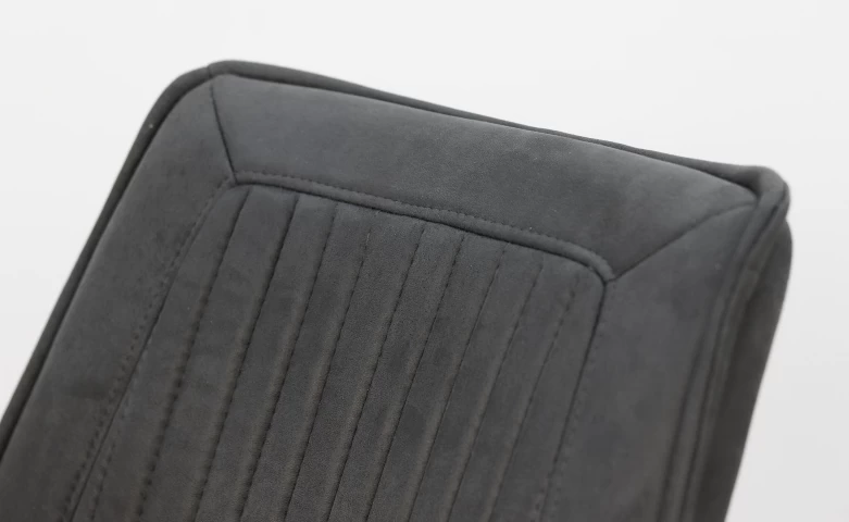 Eetkamerstoel Denver Set Van 2 - Grijs/zwart - Polyester/metaal - 55x63x85 Cm 11 Eetkamerstoel Denver Set Van 2 - Grijs/zwart - Polyester/metaal - 55x63x85 Cm - Afbeelding 9