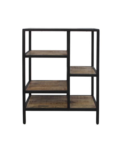 Open Vakkenkast Levels - Mangohout/ijzer - 60x81 Cm 4 Open Vakkenkast Levels - Mangohout/ijzer - 60x81 Cm - Afbeelding 2