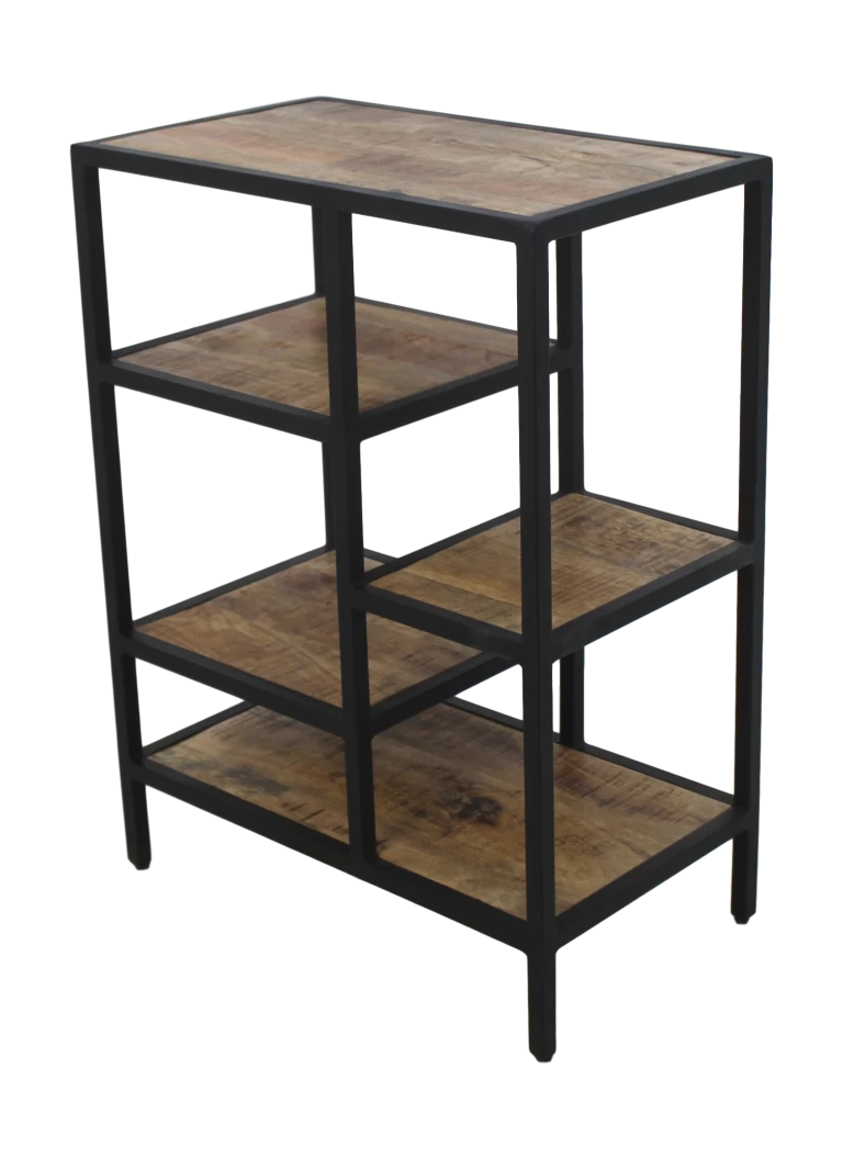 Open Vakkenkast Levels - Mangohout/ijzer - 60x81 Cm 8 Open Vakkenkast Levels - Mangohout/ijzer - 60x81 Cm - Afbeelding 6