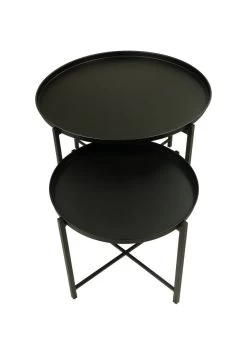 Salontafel Set Van 2 - Zwart - Metaal - ø65x45/ø45x38 Cm 11 Salontafel Set Van 2 - Zwart - Metaal - ø65x45/ø45x38 Cm -Meubelserie Winkel de kisten koning salontafel set van 2 oe65x45 oe45x38 zwart metaal 5