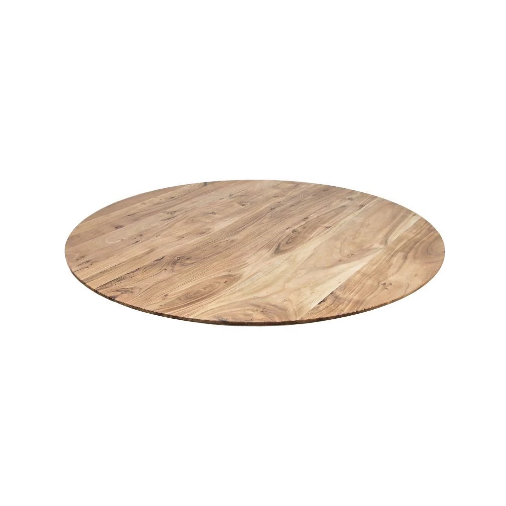 Tafelblad Rond - Naturel - Acaciahout - ø120x3.8 Cm 3 Tafelblad Rond - Naturel - Acaciahout - ø120x3.8 Cm