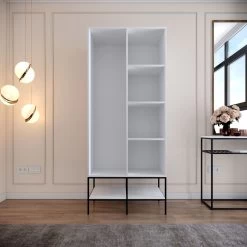 DKK Kledingkast Martin 2 Wit Zwart Goud -Meubelserie Winkel e2ba3bb1ab4a7bad0197aa488c981d1338d2a79a2260752234be1bc0e15df797