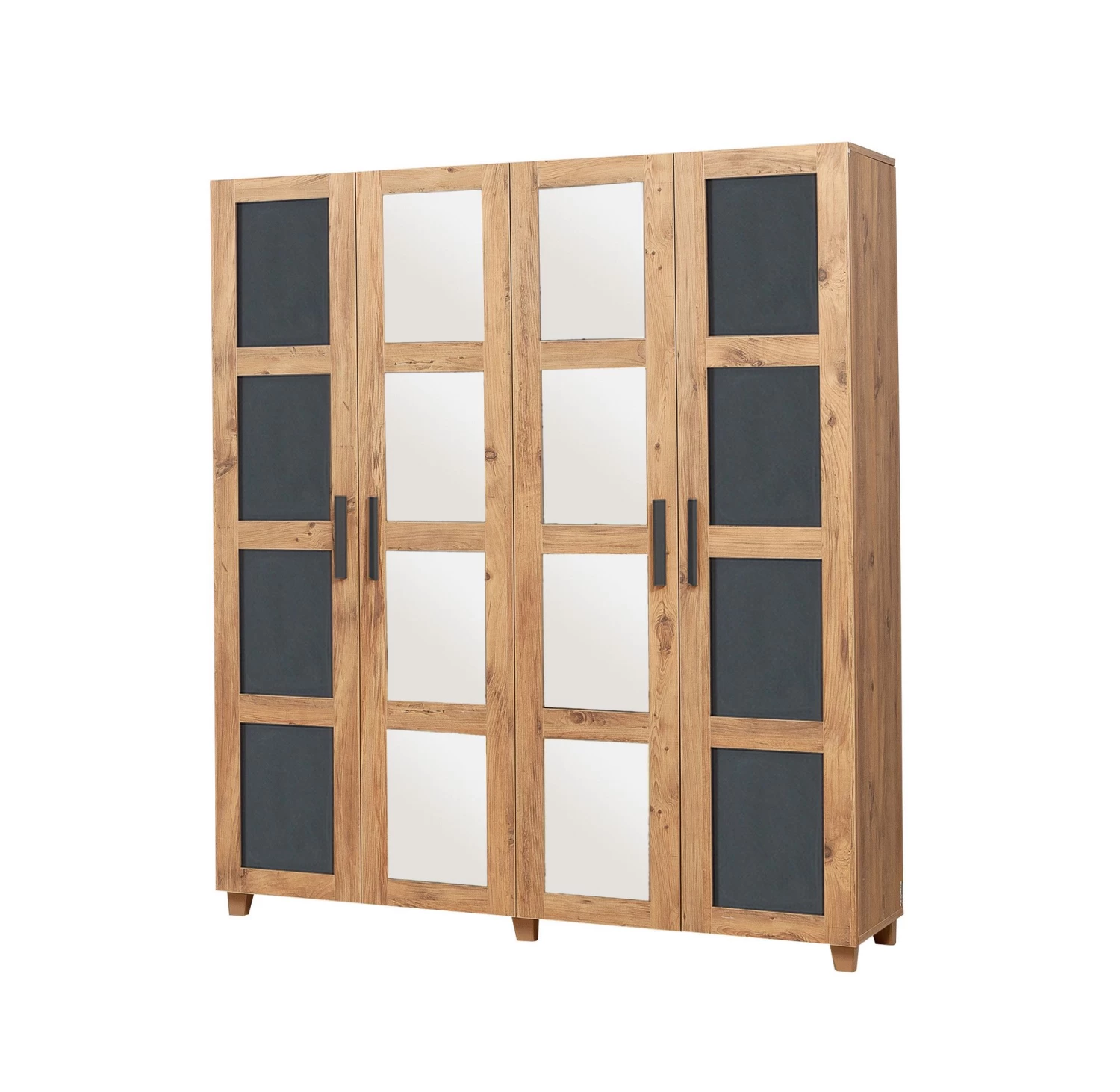 DKK Kledingkast Salvia 2 Den Groen Antraciet 5 DKK Kledingkast Salvia 2 Den Groen Antraciet - Afbeelding 3