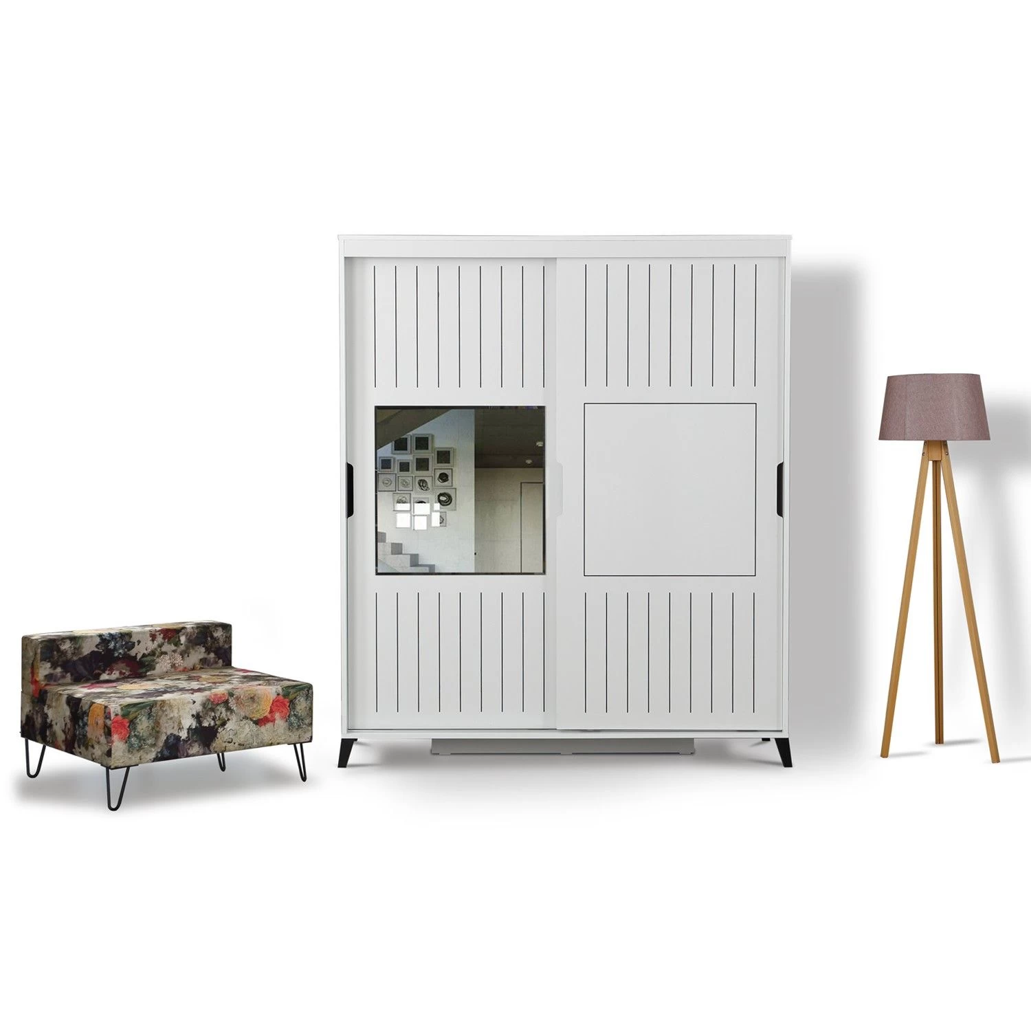 DKK Kledingkast Pasific Home Fuga - 170 Glimmend Wit 3 DKK Kledingkast Pasific Home Fuga - 170 Glimmend Wit