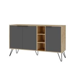 DKK Dressoir Clara Dressoir Eiken Antraciet -Meubelserie Winkel e707de71c870379d35096b8cba17a78efe0795a6d6a5d3d684410683ca34cbf2