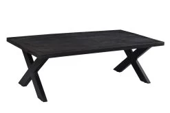Zwart Mangohout Salontafel 140*70*45 Cm