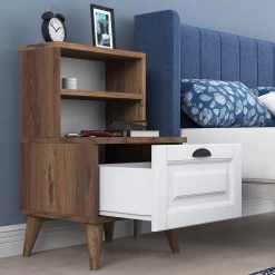 DKK Nachtkastje BD105 - 1885 Walnoot Wit -Meubelserie Winkel eead3acb17680d40879a352a19c9ac1f944724ddf4744ea3cb7757c28fb72dea