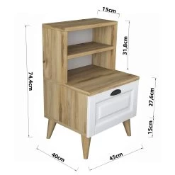 DKK Nachtkastje BD105 - 1917 Walnoot Wit -Meubelserie Winkel f66eb75895d4b740d2e3a8797cd74ef7b84d7f899feb0784809b9cda0895336b