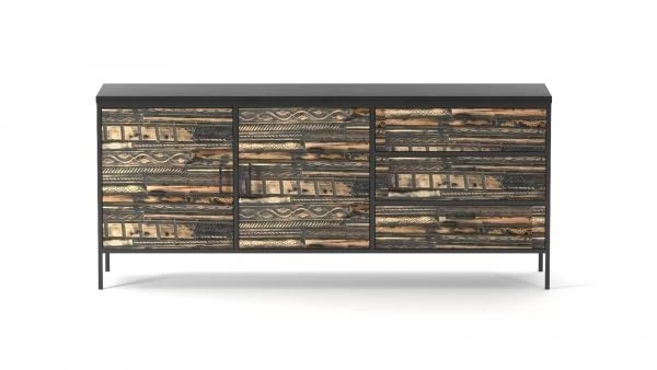 Malibu Dressoir 3 Lade 2 Deur 185x40x80 Cm 5 Malibu Dressoir 3 Lade 2 Deur 185x40x80 Cm - Afbeelding 3