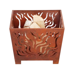 Vuurkorf Cortenstaal Vierkant Roest S -Meubelserie Winkel ff161 01