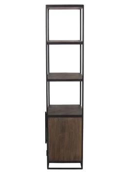 Boekenkast Half Open 55x40x180 Cm CHISA Hout Bruin-zwart -Meubelserie Winkel ff1e1b119b15ca127530c351007a8e718e35571d1897d94d14cb3b67d984af06