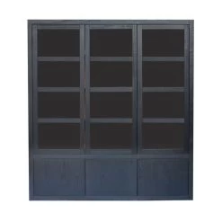 Eiken Fort 3 Door Cabinet (Black) 175X40X194 Cm