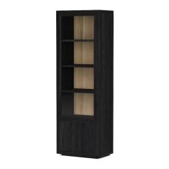 Eiken Fort 1 Door Cabinet (Black) 64X40X194 Cm