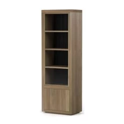 Eiken Fort Collection 1 Door Cabinet (Natural) 64X40X194 Cm