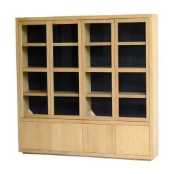 Eiken Fort Collection 4 Door Cabinet (Natural) 230X40X194 Cm