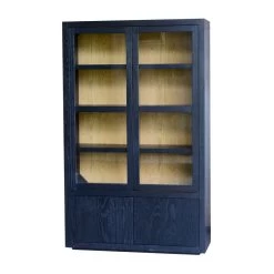 Eiken Fort 2 Door Cabinet (Black) 120X40X194 Cm